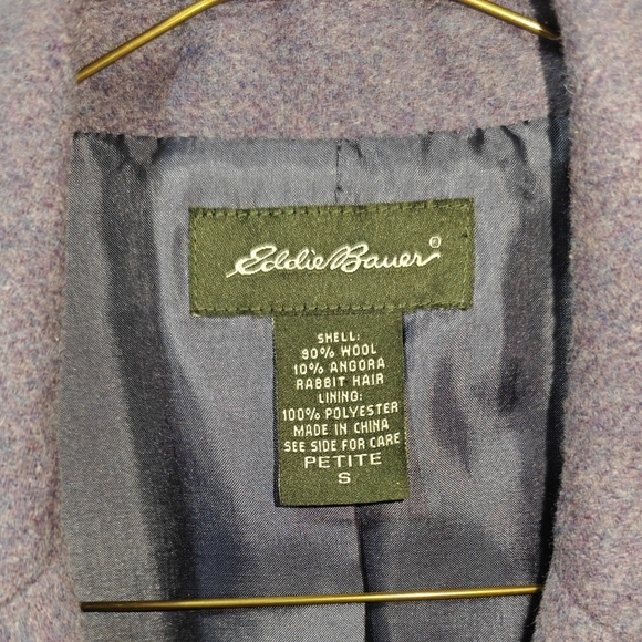 Eddie Bauer Angora Rabbit Hair And Wool Blazer Small Posh Purple Vintage - Picture 3 of 6